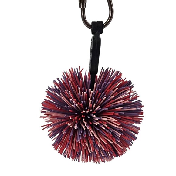 Vintage Koosh Ball Oddzon Keychain Red Purple Pink 1991 Retro Nineties - Picture 3 of 8